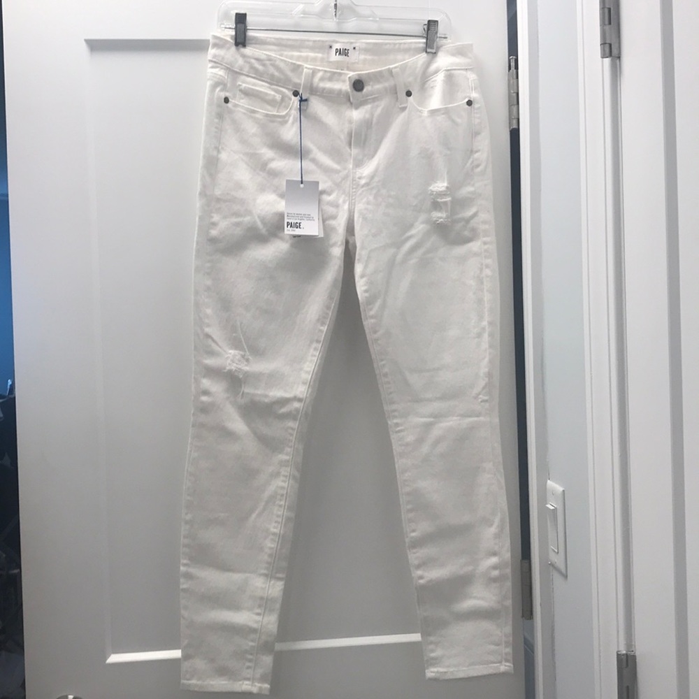 NWT PAIGE Denim Verdugo Ankle Jeans w/ distress 31